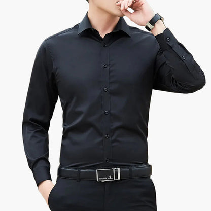 Chemise Classique Homme Manches Longues Élégante Affaires et Bureau