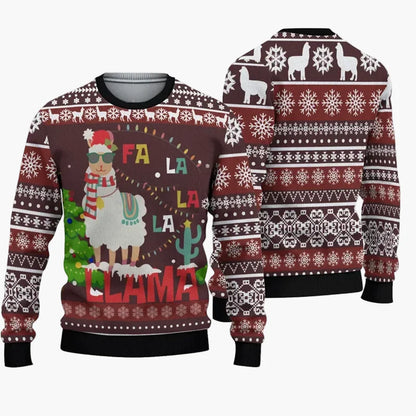 Pull de Noël humoristique homme – Style Ugly Christmas Sweater "Christmas Bros" avec Père Noël et Jésus