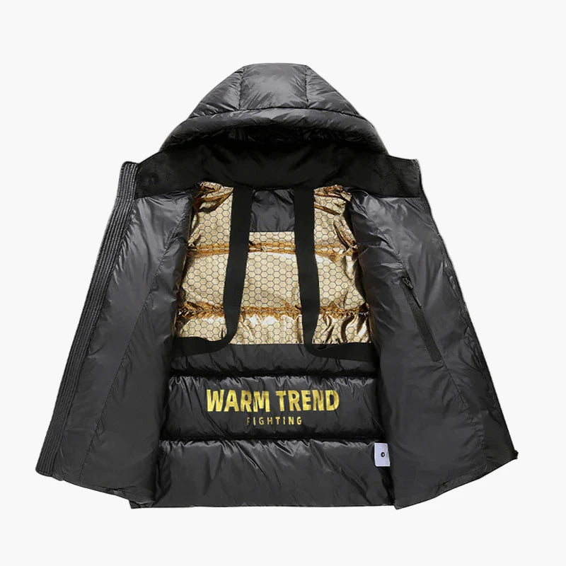 Doudoune Homme Style Urbain à Capuche pour Hiver - Veste Matelassée Décontractée