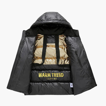 Doudoune Homme Style Urbain à Capuche pour Hiver - Veste Matelassée Décontractée