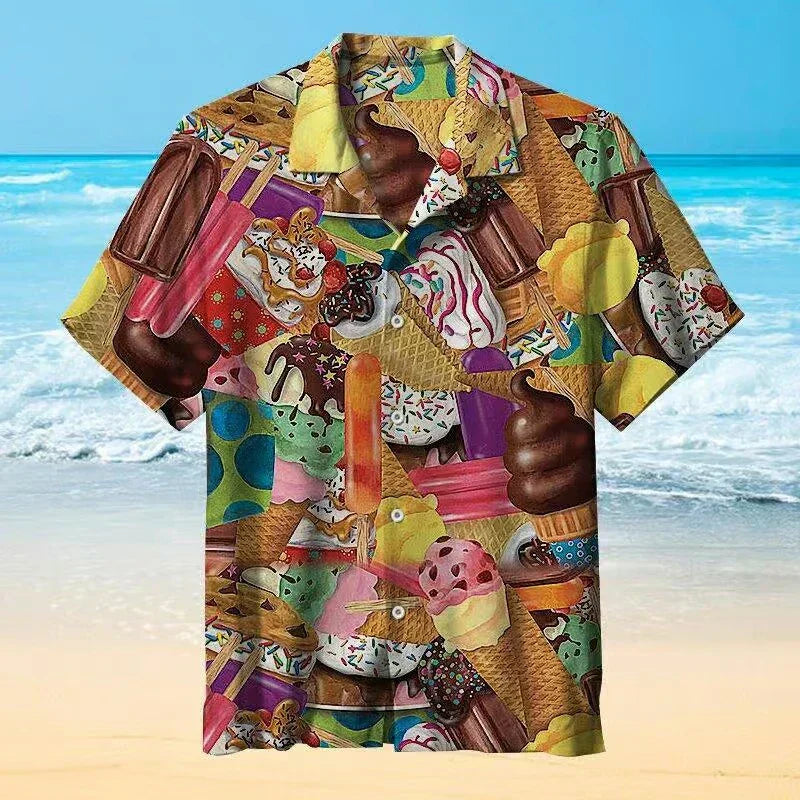 Aloha™ - Chemise D'été avec Impression de Glaces