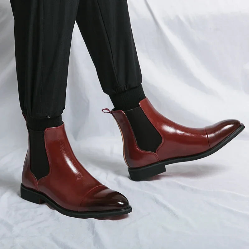 Terence – Bottines Chelsea Homme faites main avec semelles rouges