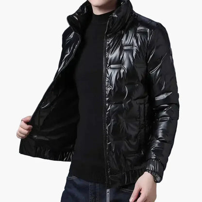 Blouson Homme Style Urbain Brillant pour Hiver et Automne