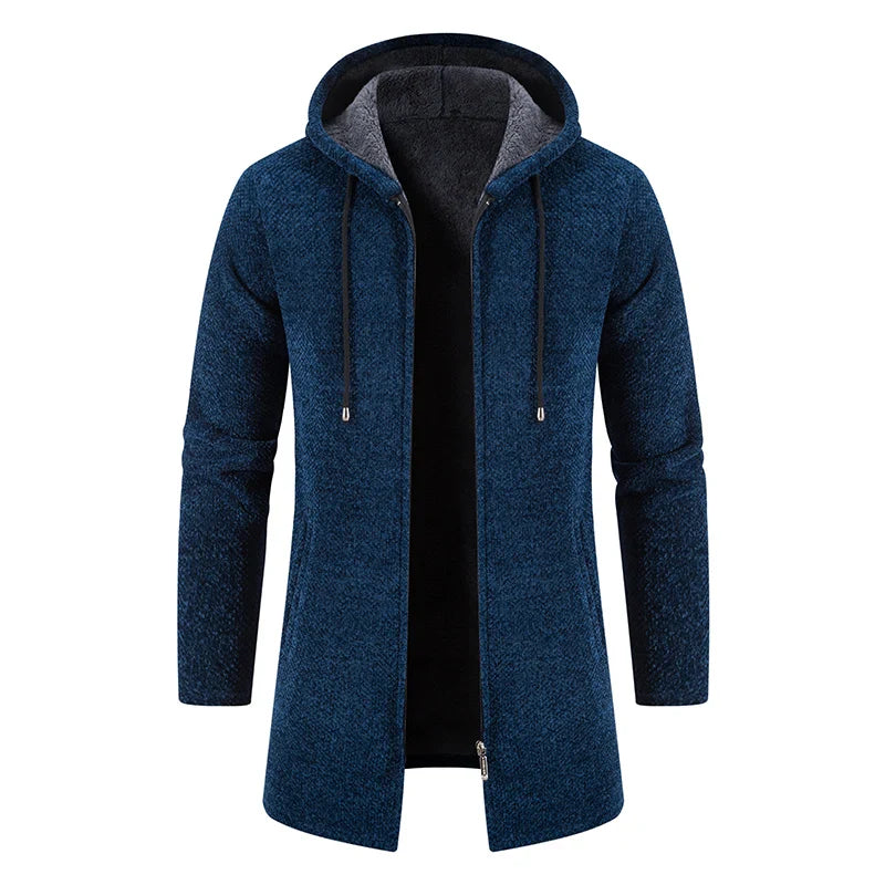 Thomas – Manteau Long d'Hiver pour Hommes avec Capuche Élégante