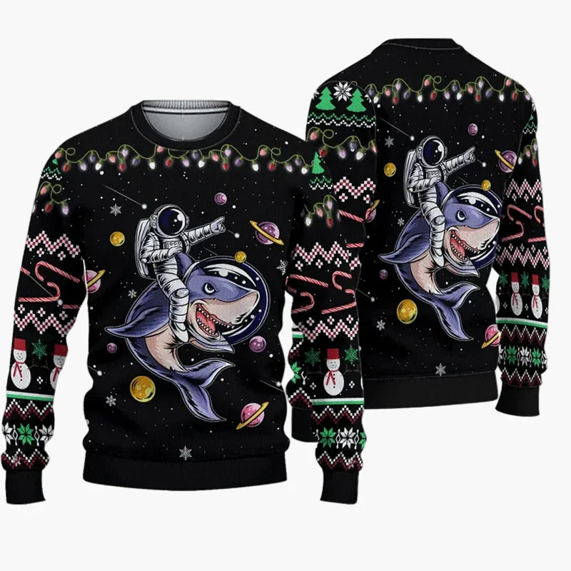 Pull de Noël Homme Style Ugly Sweater – Humour Série Télé, Fête de Noël