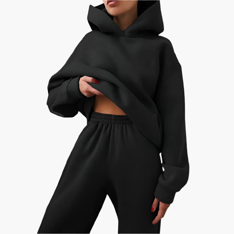 Ensemble Survêtement Décontracté Femme - Hoodie Oversize et Jogging Confortable pour la Maison et les Loisirs