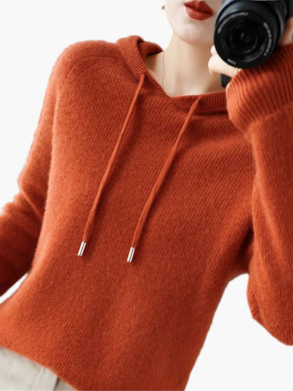 Pull à Capuche Femme Style Décontracté Élégant pour Automne et Hiver