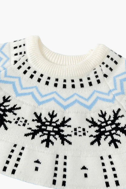 Pull d'hiver unisexe style nordique à motif flocon de neige, parfait pour l'automne et Noël