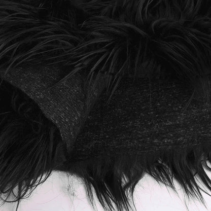 Ailani - Mini Robe Asymétrique Bordée de Plumes - Noir