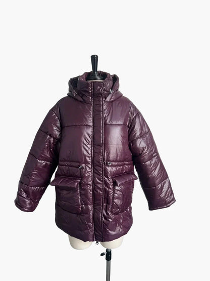Manteau d'hiver matelassé femme à capuche style urbain chaud et tendance