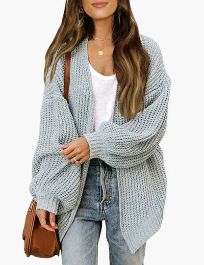 Gilet Cardigan Décontracté Femme Style Oversize pour Automne et Hiver