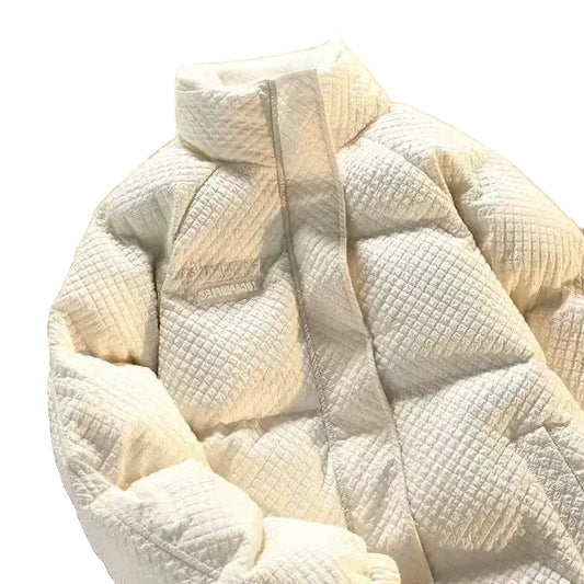 Doudoune décontractée unisexe à col montant style tendance pour l'hiver