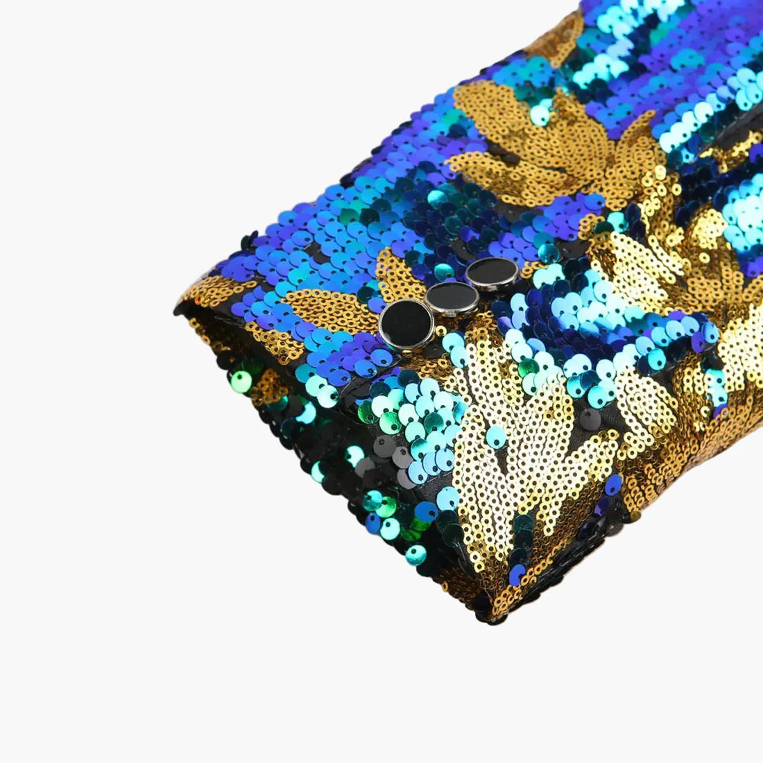 Veste de soirée homme style smoking à sequins motif botanique – Élégance pour événements spéciaux