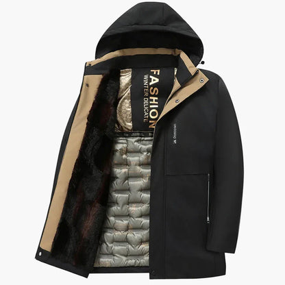 Manteau d'hiver élégant pour homme, coupe droite, style urbain, idéal pour temps froid