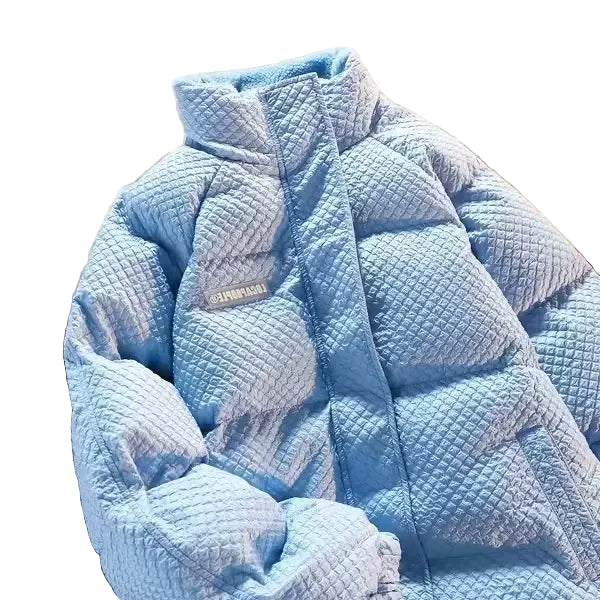 Doudoune décontractée unisexe à col montant style tendance pour l'hiver