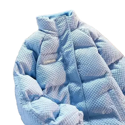 Doudoune décontractée unisexe à col montant style tendance pour l'hiver