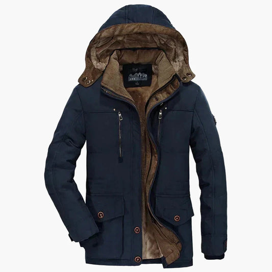 Manteau d'hiver homme style urbain avec capuche et doublure chaude
