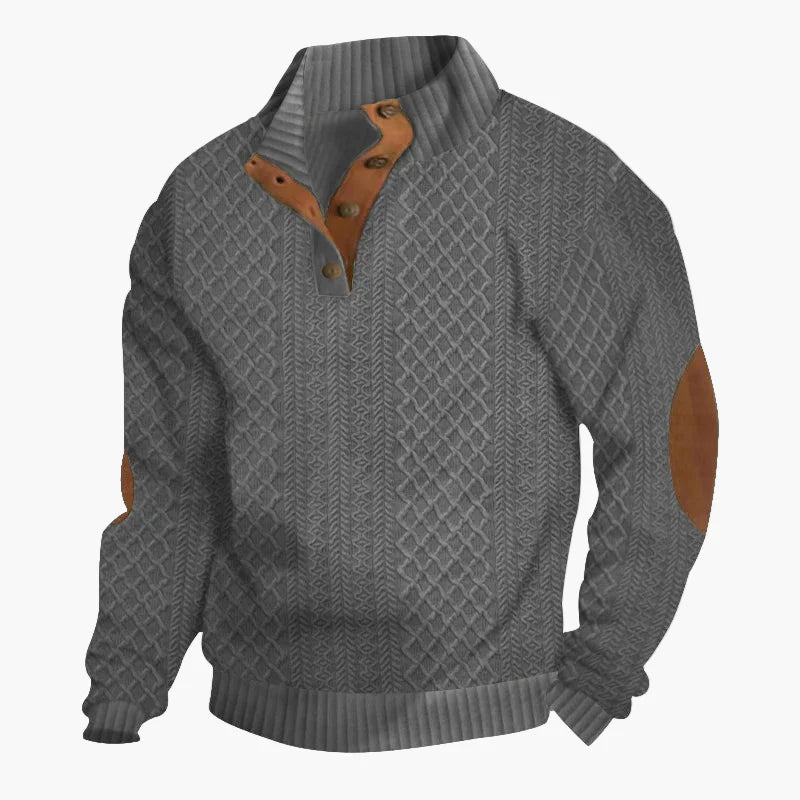 Pull élégant pour homme à col montant style classique – Idéal pour l'automne et l'hiver