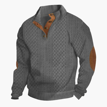 Pull élégant pour homme à col montant style classique – Idéal pour l'automne et l'hiver