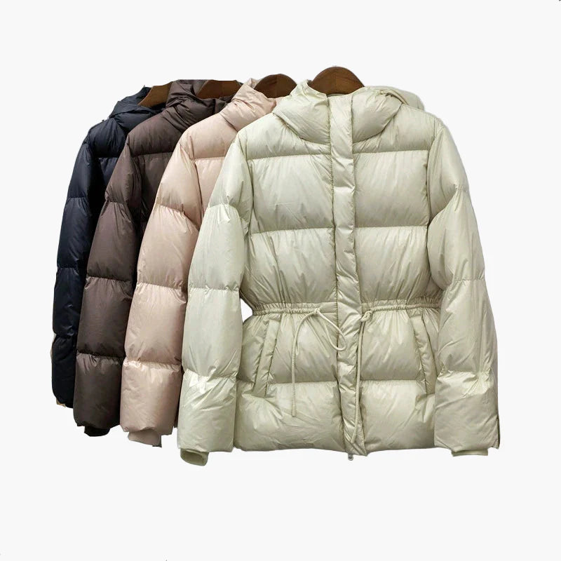 Veste doudoune à capuche pour femme style décontracté hiver urbain