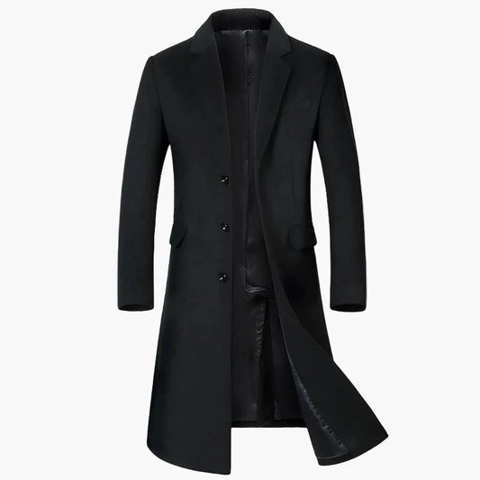 Manteau long homme style élégant pour affaires et occasions formelles