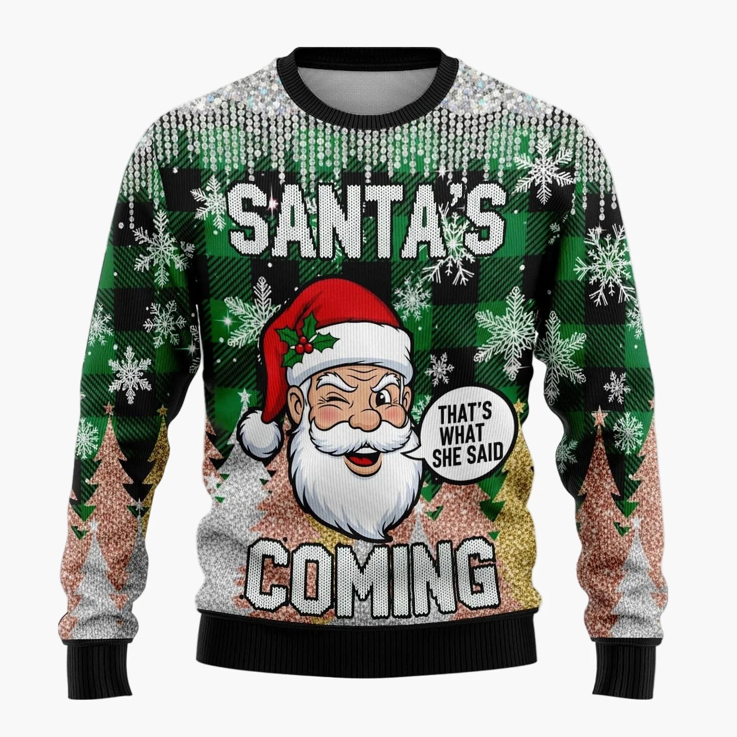 Pull de Noël Humour Homme – Pull Moche Santa Rigolo Fêtes et Soirées