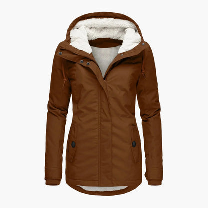 Veste d’Hiver Femme Style Urbain avec Capuche Doublée – Élégance Quotidienne et Confort Thermique