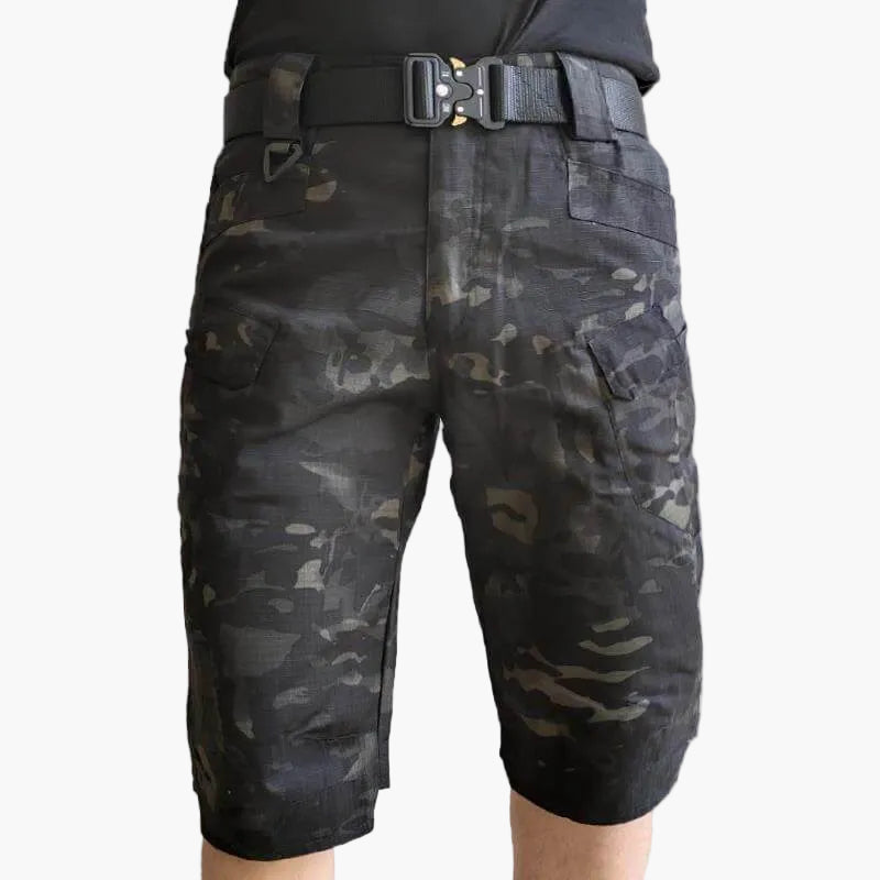 Men's Waterproof Tactical Shorts Military Style Multi-Pocket for Hiking and Outdoor Activities
