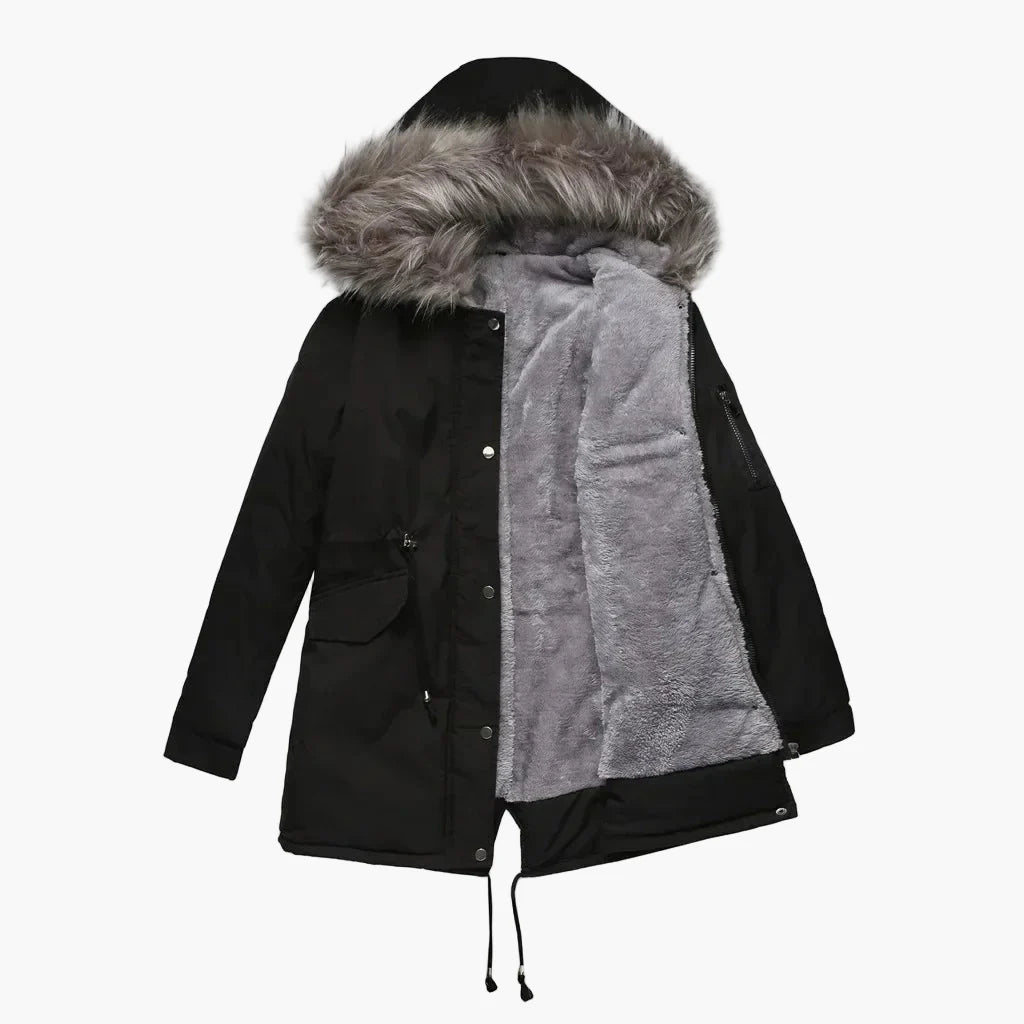 Parka d'hiver à capuche pour femme – Style élégant et chaud pour l'hiver