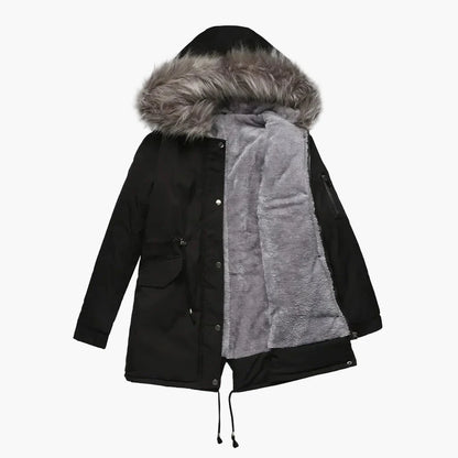 Parka d'hiver à capuche pour femme – Style élégant et chaud pour l'hiver