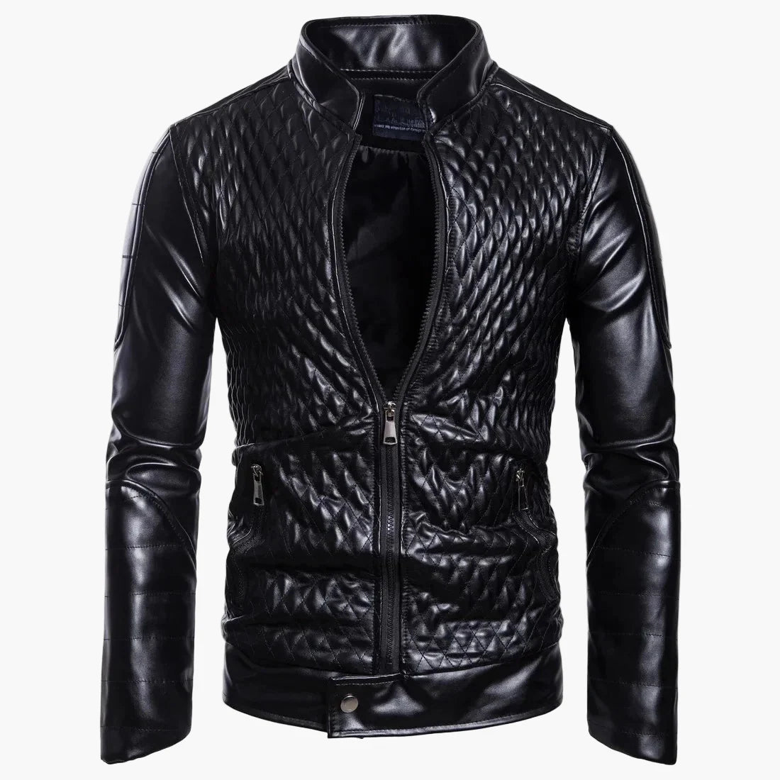 Blouson Homme Style Motard Rembourré Mode Rock Décontractée