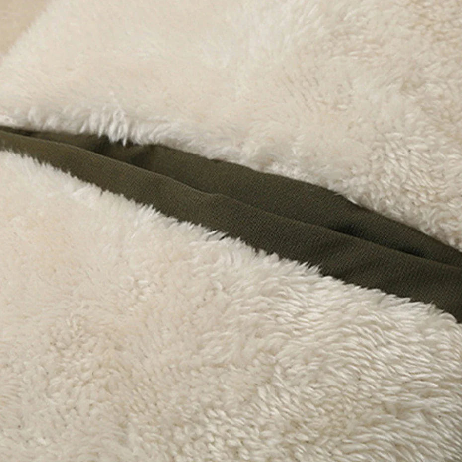 Parka homme grande taille style outdoor avec capuche et poches multiples