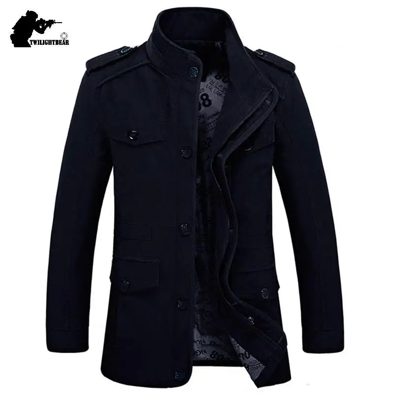 Veste militaire décontractée pour homme style urbain – Manteau automne/hiver élégant