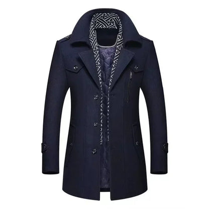 Manteau long élégant à la mode pour homme – Style urbain chic et confortable