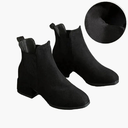 Bottines Chelsea Femme Élégantes à Talon Bloc pour Usage Quotidien et Urbain