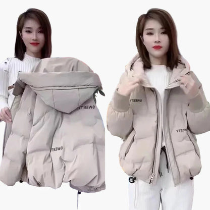 Veste d'hiver décontractée pour femme avec capuche, style urbain, idéale pour temps froid