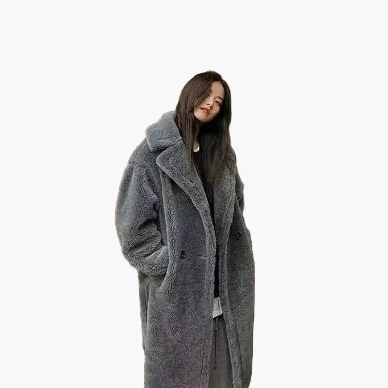 Manteau long femme style urbain élégant – Coupe oversize tendance pour l’hiver