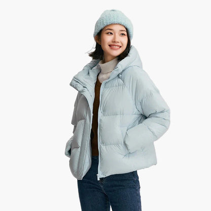 Doudoune Femme Élégante à Capuche Style Décontracté pour Hiver