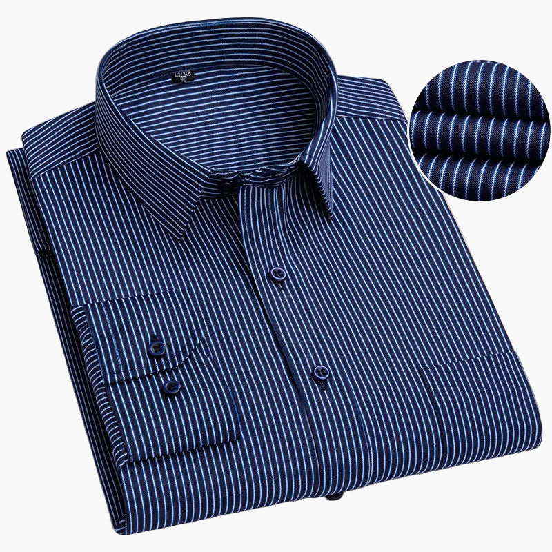 Chemise habillée à rayures pour homme - Élégance professionnelle et style moderne