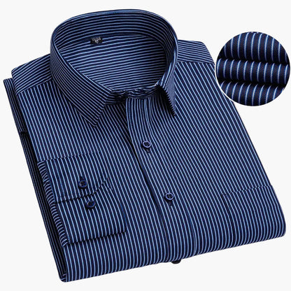 Chemise habillée à rayures pour homme - Élégance professionnelle et style moderne