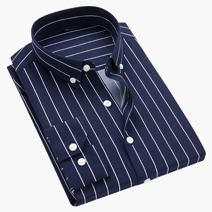 Chemise à Rayures Élégante pour Homme – Style Classique et Polyvalent