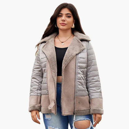 Veste d'hiver femme grande taille style urbain décontracté