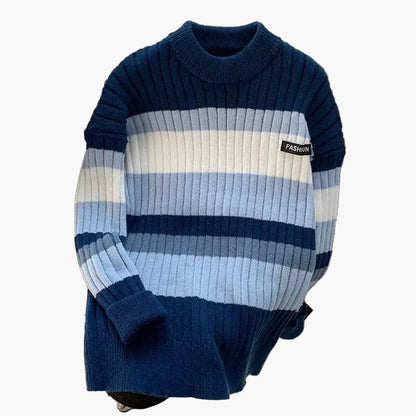 Pull à Rayures Moderne pour Homme, Style Urbain et Confort Quotidien