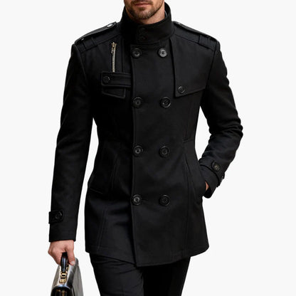 Manteau caban élégant pour homme, style urbain chic, parfait pour l'hiver