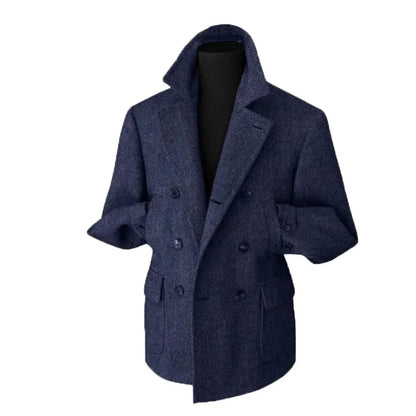 Veste blazer croisée style vintage pour homme – Élégance classique pour occasions habillées et décontractées
