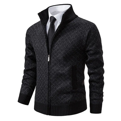 Mick – Cardigan en polaire douillet pour hommes avec zip