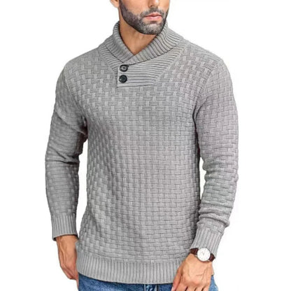 Isaac – Pull Col Roulé Monochrome Cozy pour Hommes