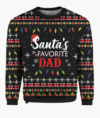 Pull de Noël homme style motard biker – Sweat-shirt festif humour Santa moto