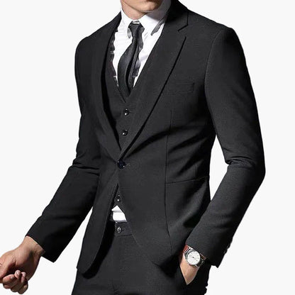 Costume Homme Élégant 3 Pièces Style Business et Mariage