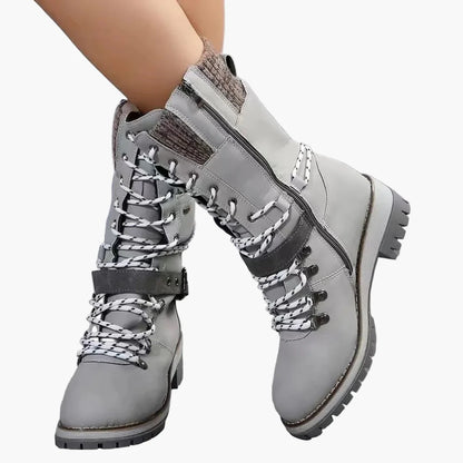 Bottes d’hiver montantes pour femme style randonnée urbaine